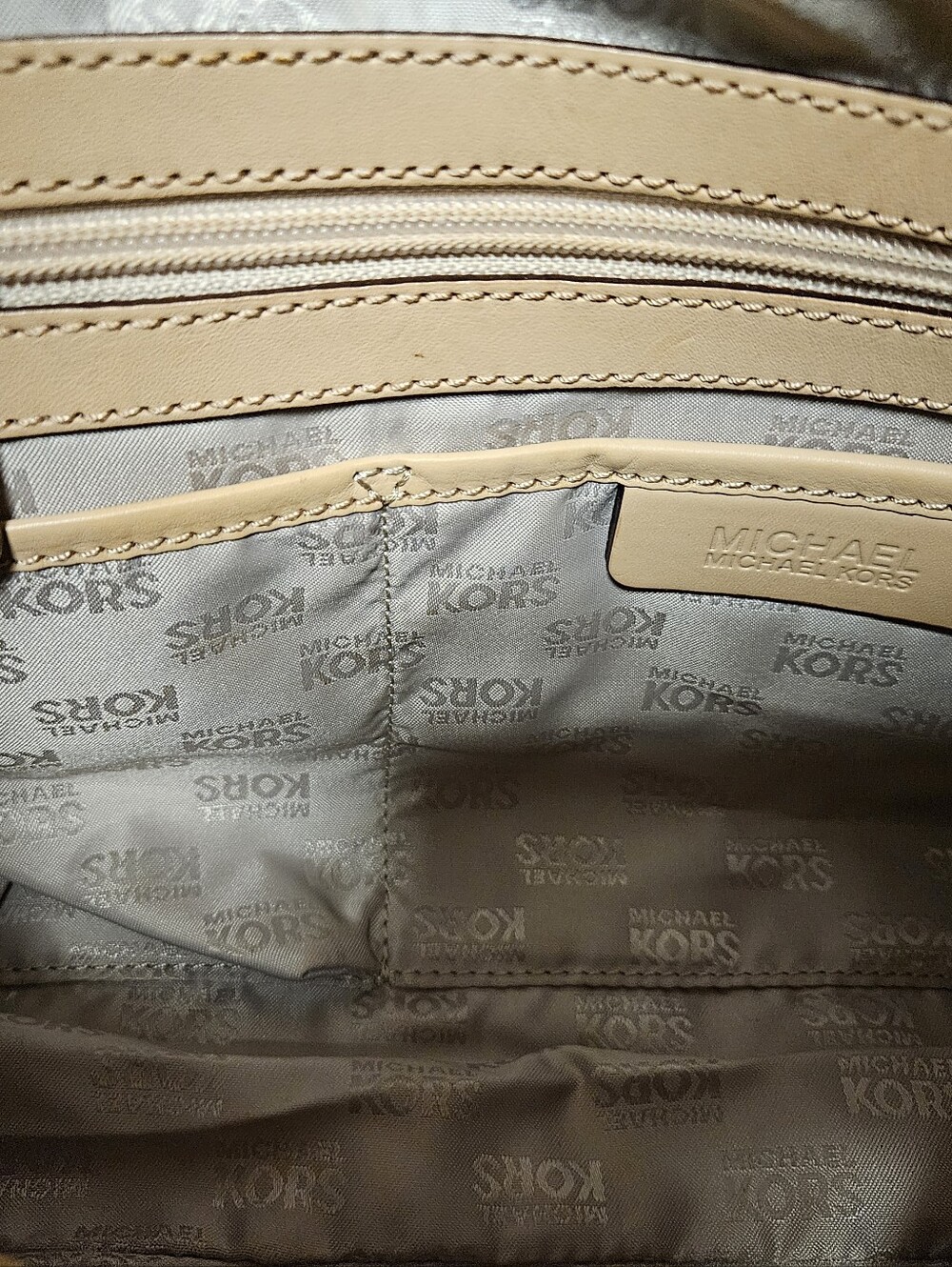 Vintage Michael Kors Signature Drawstring Bag Vintage Satchel - Picture 13 of 16